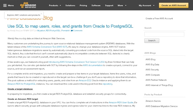 Amazon AWS Database Blog