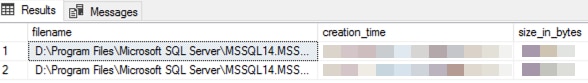 Figure 1 - SQL Server dump files