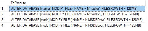 Figure 1- Sample of the query output