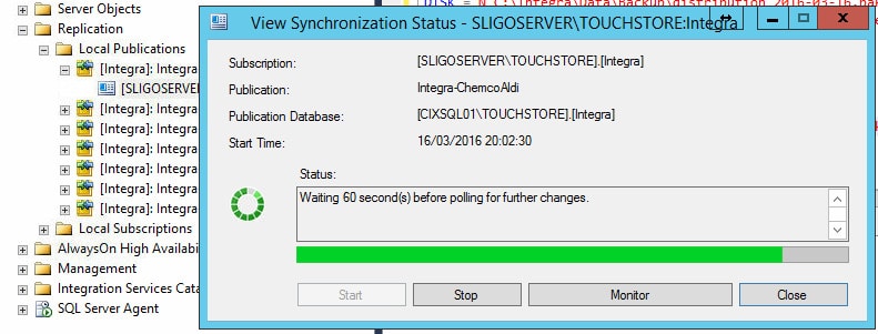 Figure 6 - Checking the synchronization status