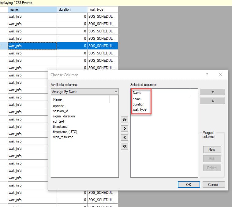 Figure 7 - Adding columns to the result set
