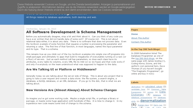 The Database Programmer blog