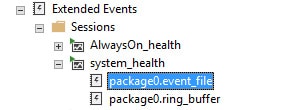 Figure 1 - Opening the extended event file