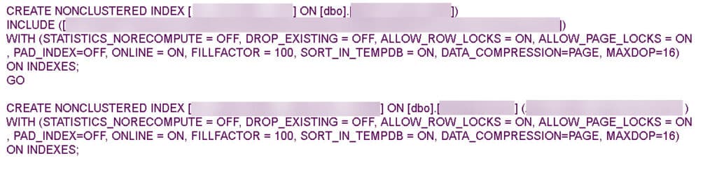 Two new indexes added to SP